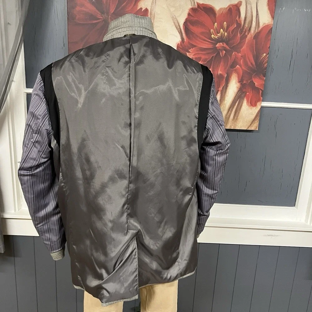 OAK HILL Big & Tall Blazer Sport Coat‎ Mens 2XLT (50/52L) Long Polyester Gray